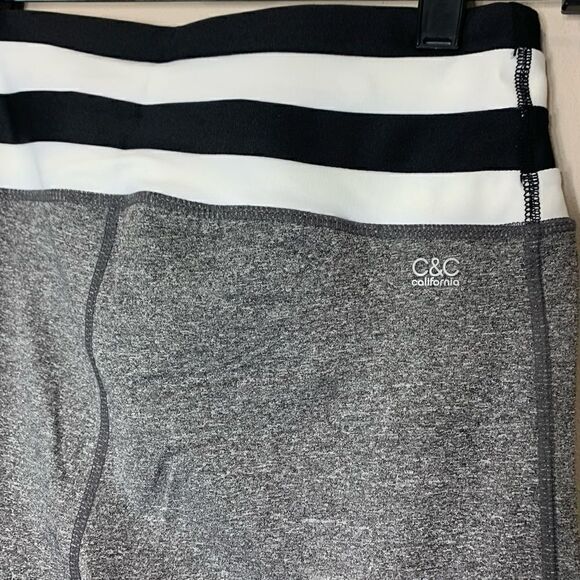 C&C California yoga legging gray colorblock mesh M - Picture 6 of 10